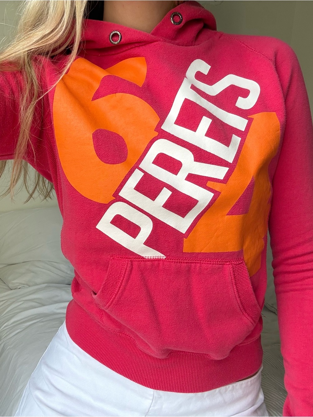 joshua peretz vintage 90's y2k Pink & Orange hoodie